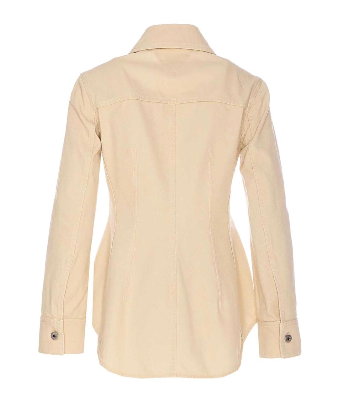 BOTTEGA VENETA Бежевая хлопковая рубашка, фото 2