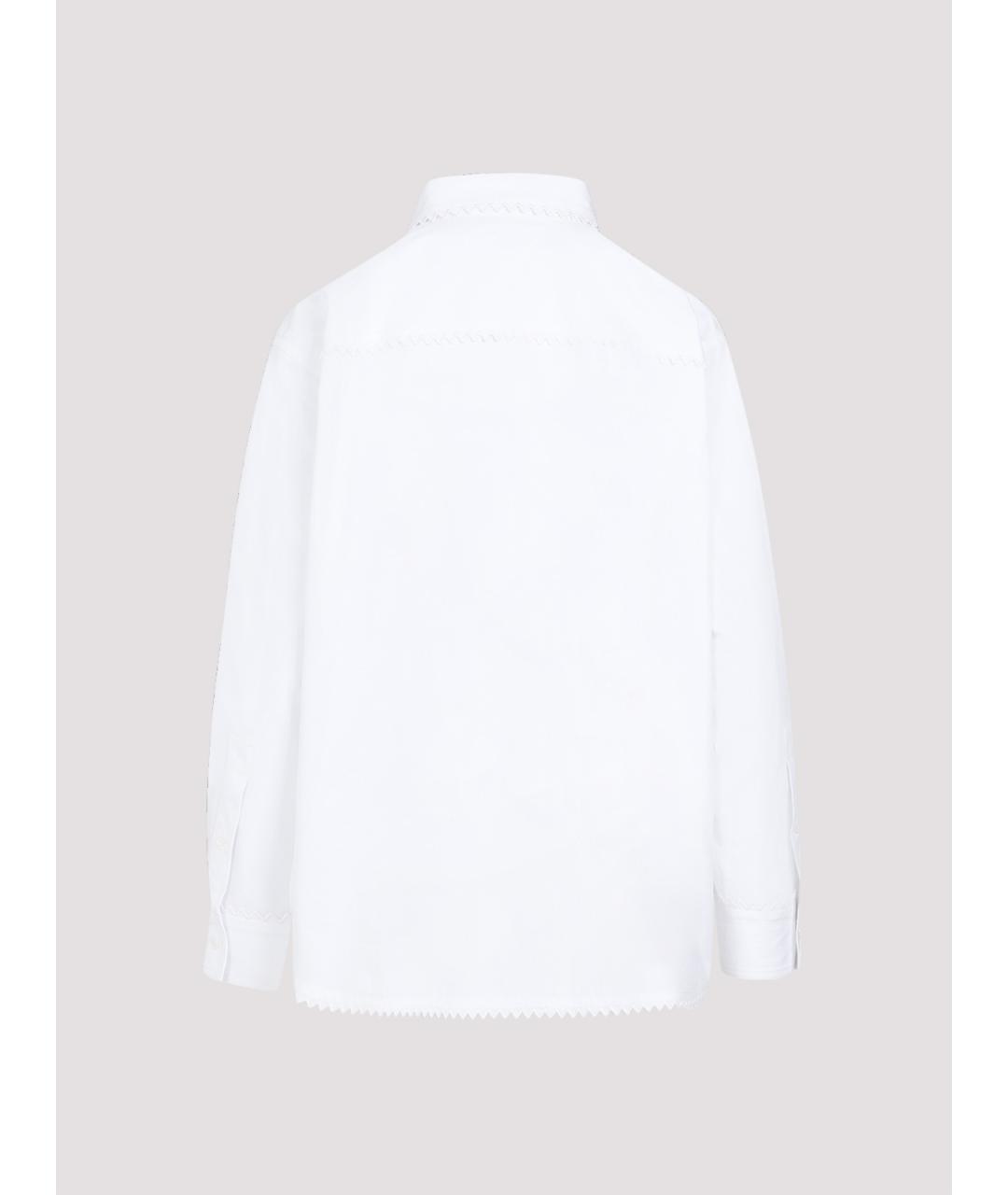 BOTTEGA VENETA Белая хлопковая рубашка, фото 2