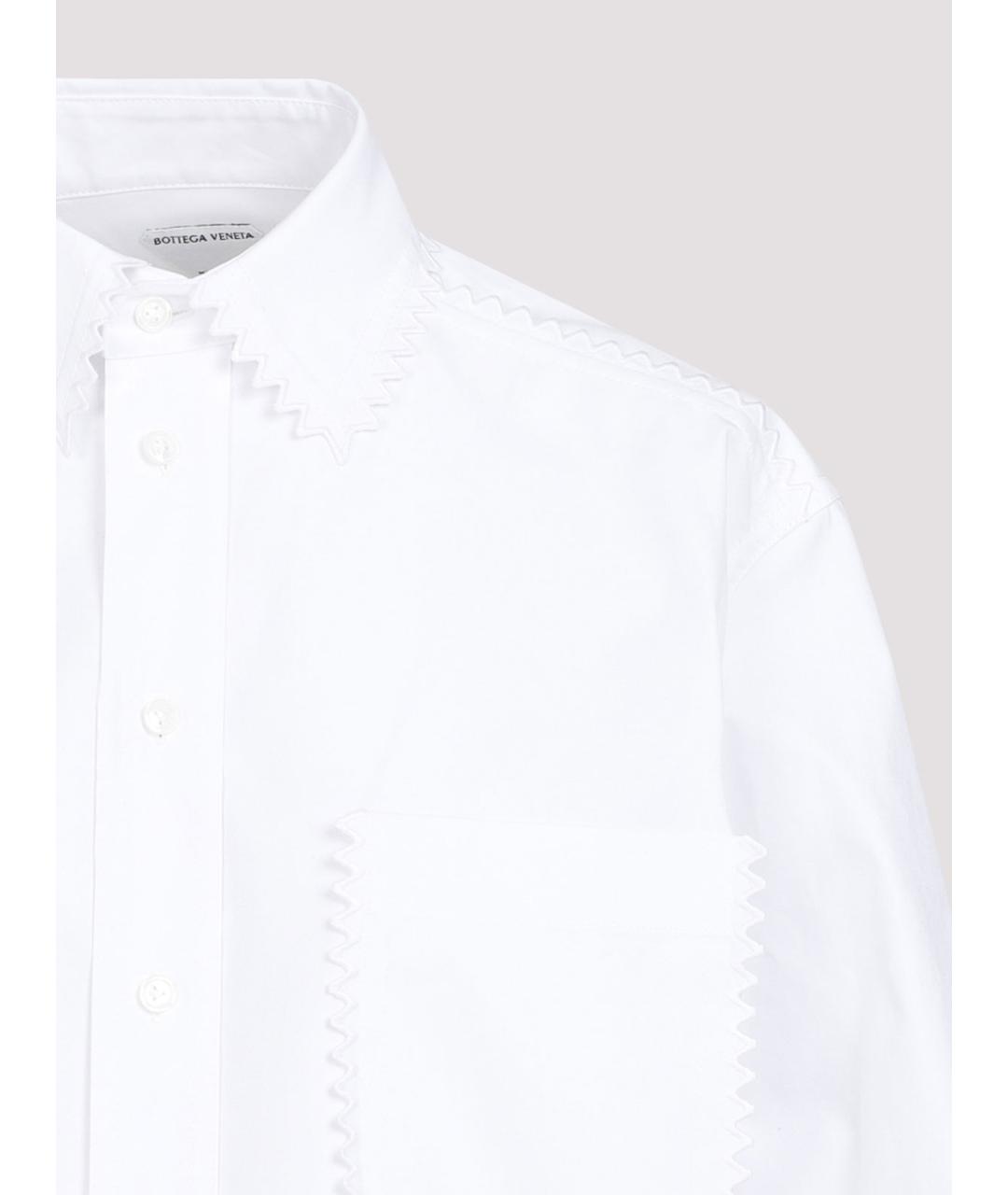 BOTTEGA VENETA Белая хлопковая рубашка, фото 4