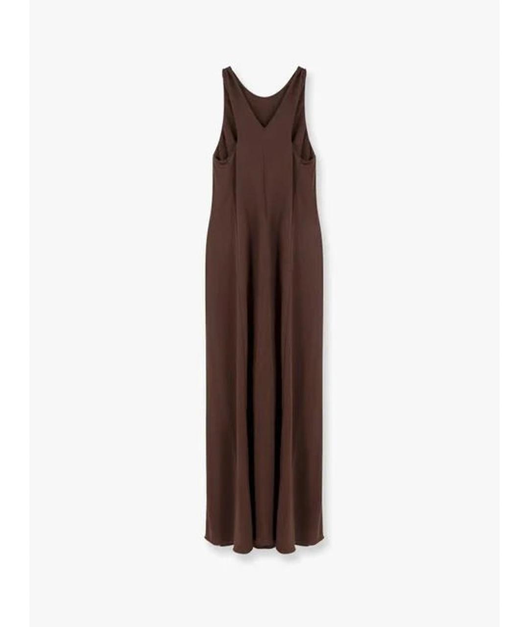 MAX MARA Коричневое вискозное вечернее платье, фото 2