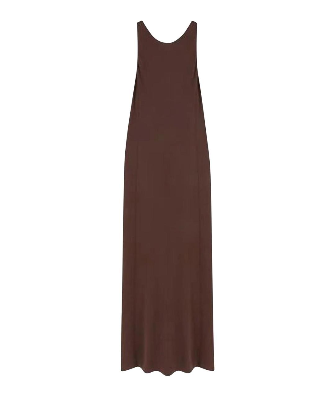 MAX MARA Коричневое вискозное вечернее платье, фото 1