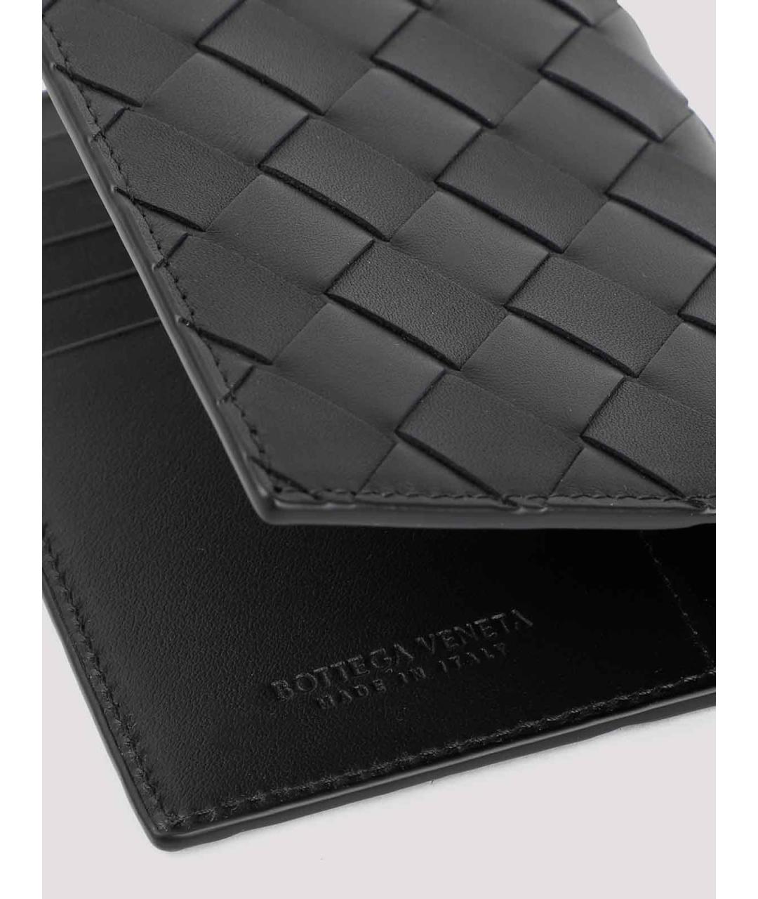 BOTTEGA VENETA Черный кожаный кардхолдер, фото 4