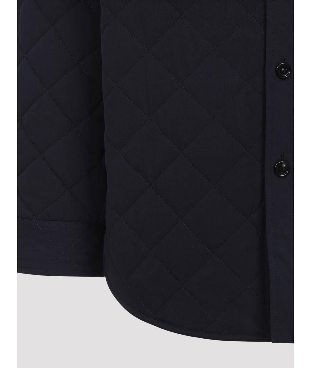 BOTTEGA VENETA Синяя хлопковая кэжуал рубашка, фото 3
