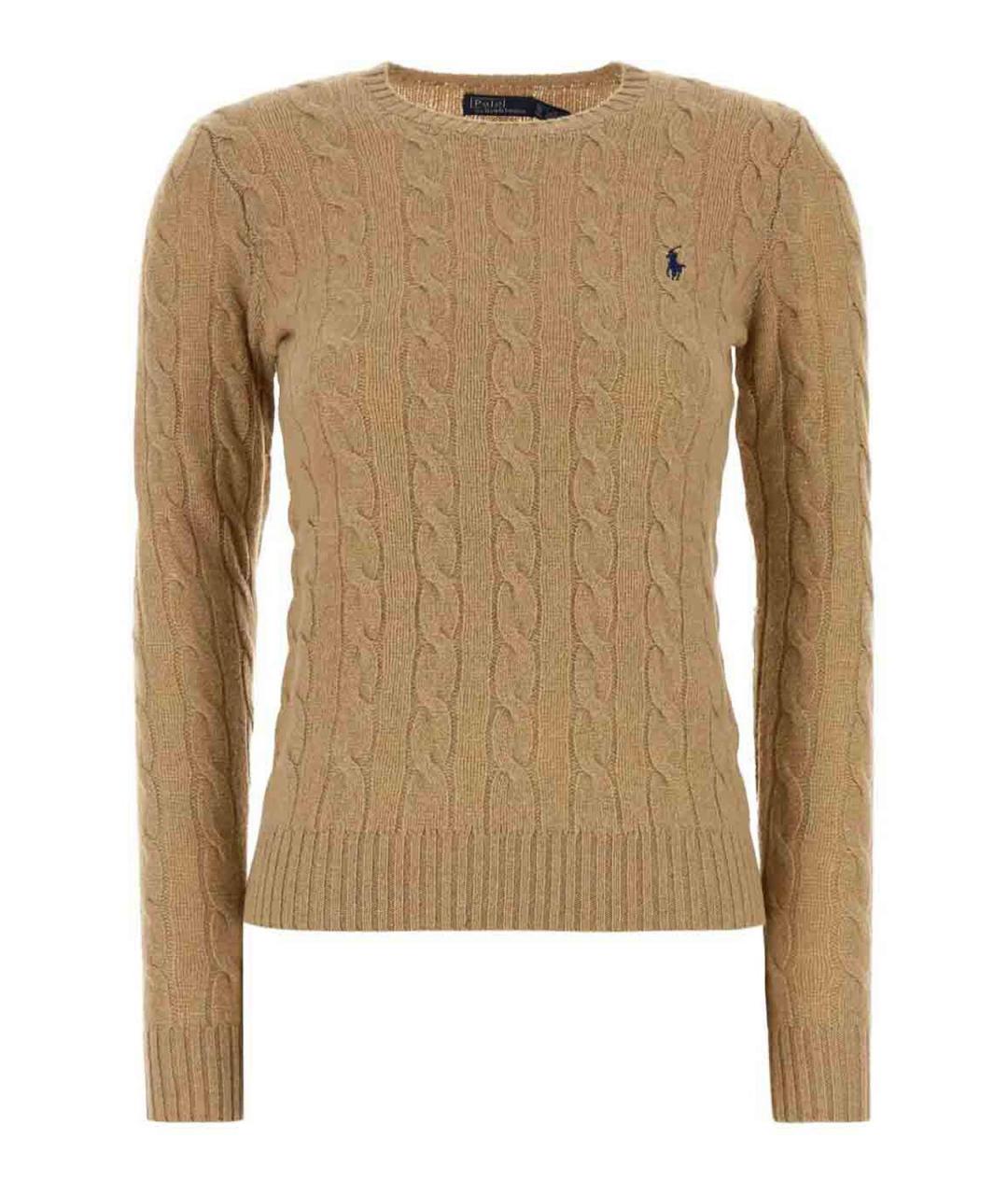 POLO RALPH LAUREN Бежевый шерстяной джемпер / свитер, фото 1