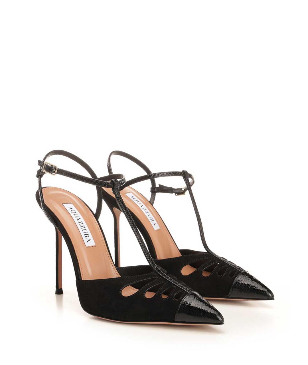 AQUAZZURA Черные замшевые туфли, фото 2