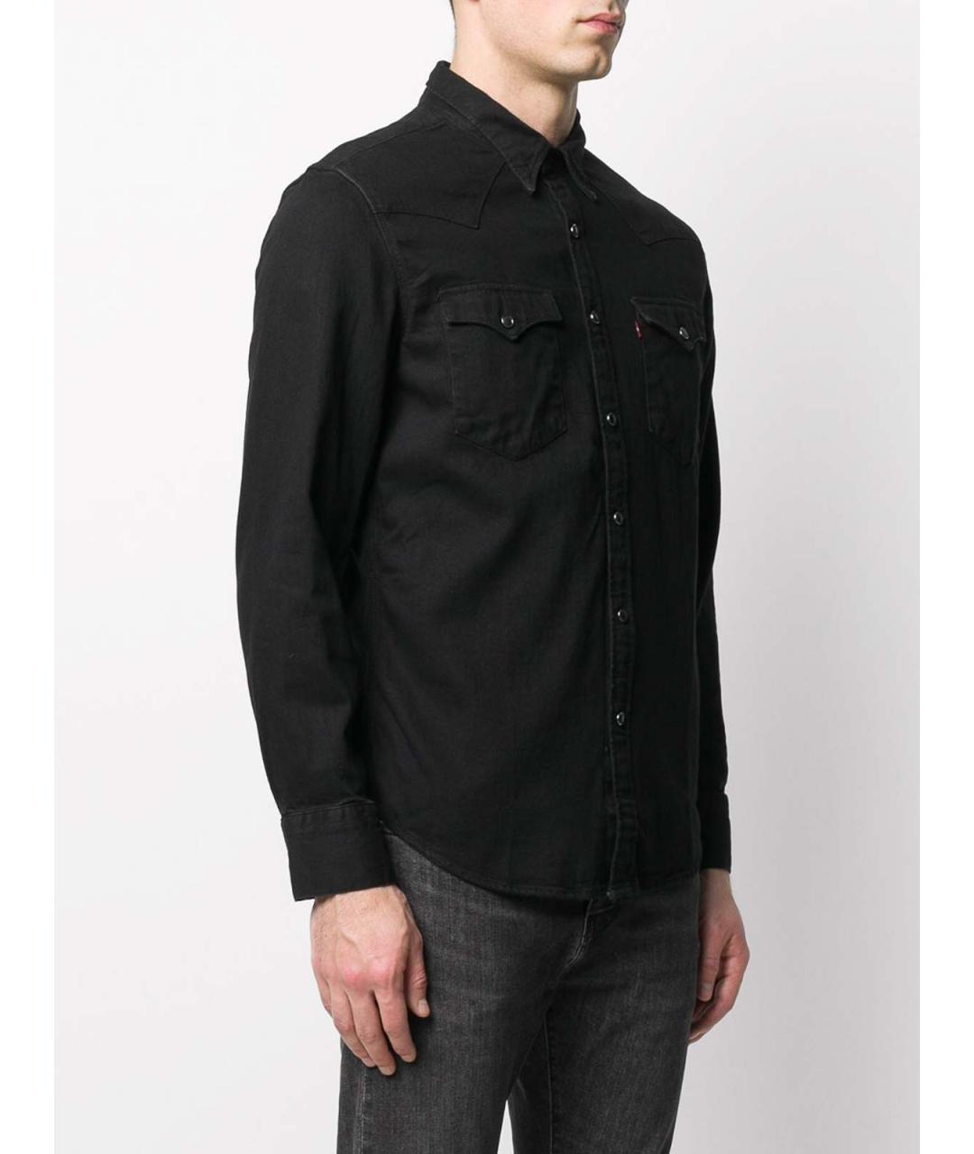 LEVI'S Черная хлопковая кэжуал рубашка, фото 3