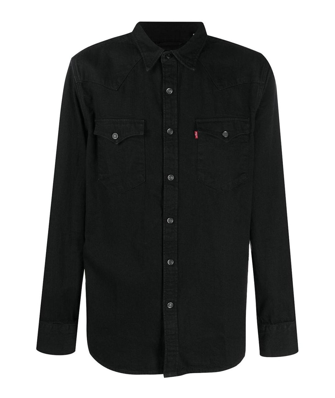 LEVI'S Черная хлопковая кэжуал рубашка, фото 1