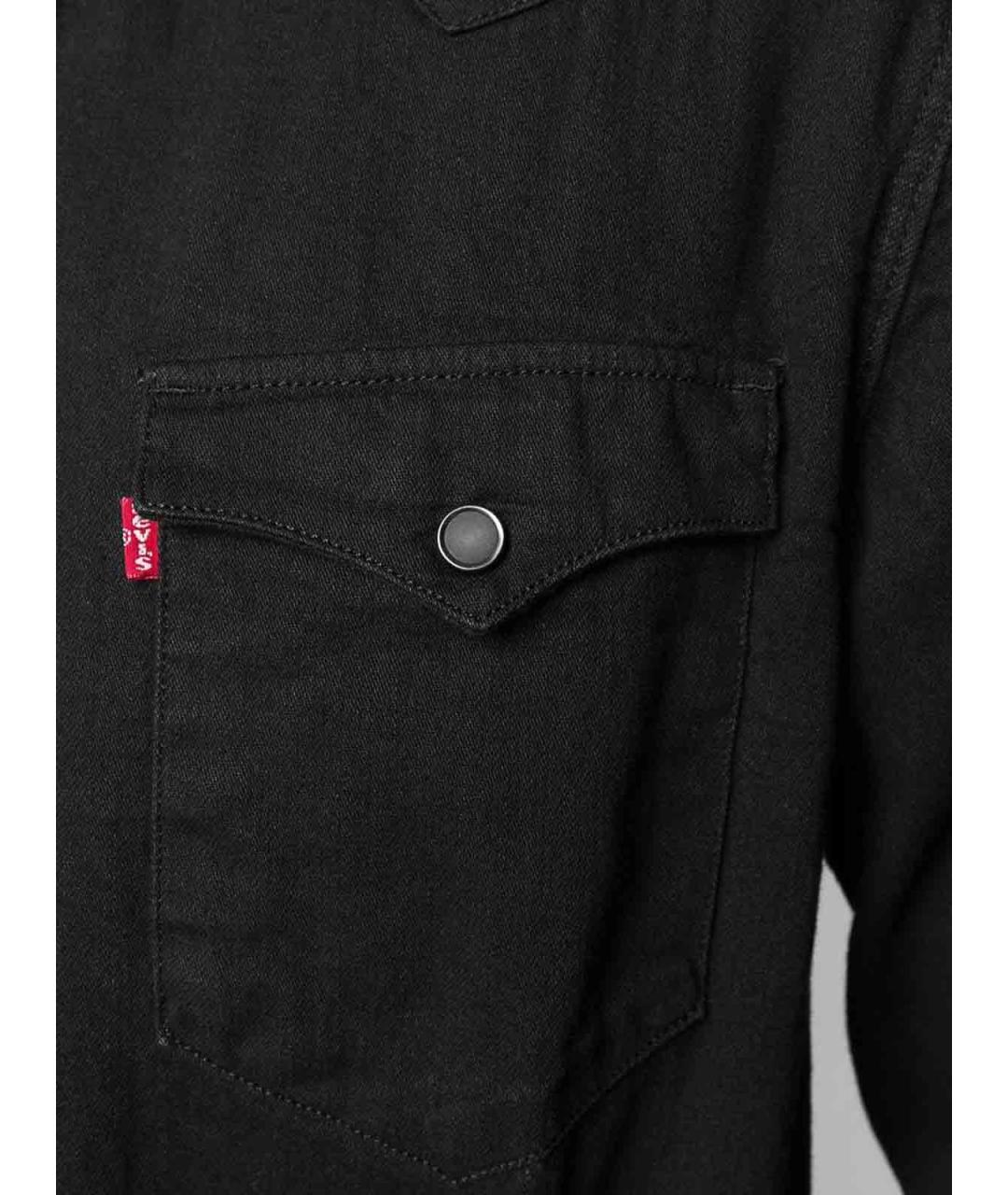 LEVI'S Черная хлопковая кэжуал рубашка, фото 5