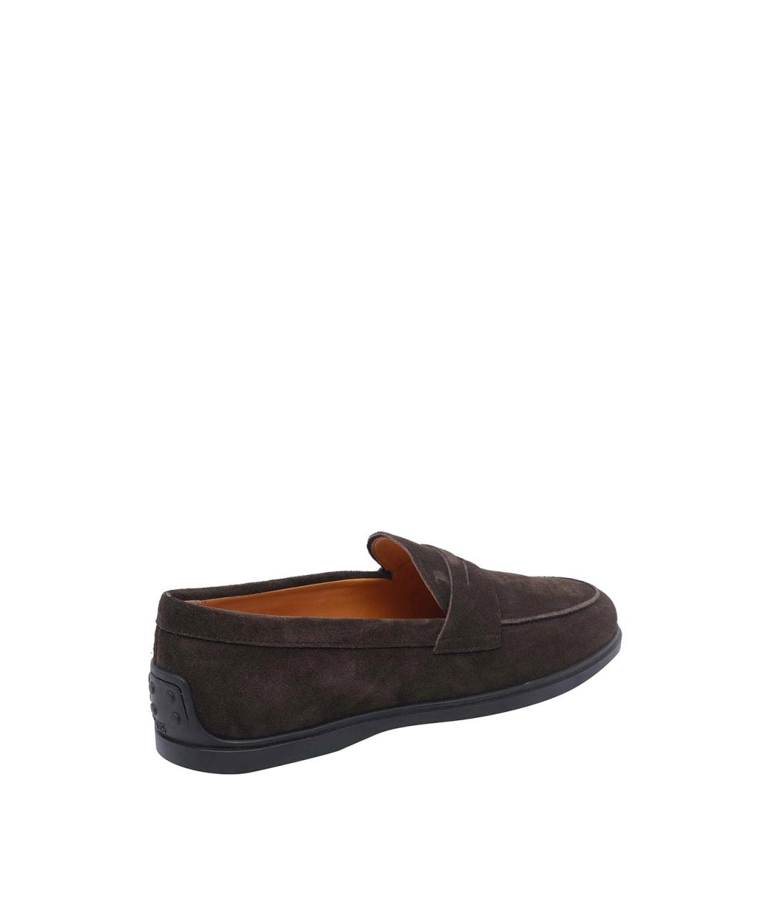 TOD'S Коричневые замшевые лоферы, фото 3