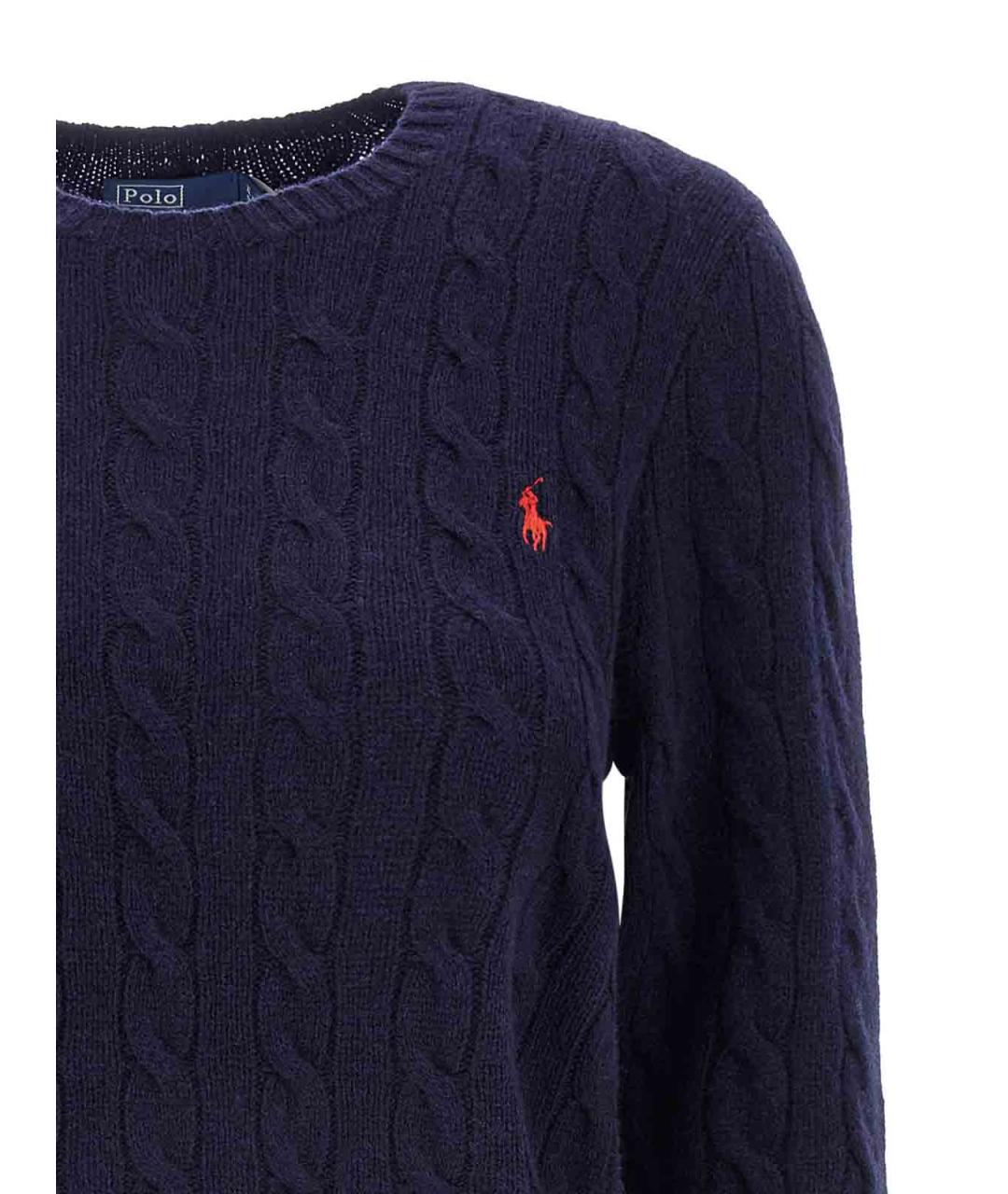 POLO RALPH LAUREN Темно-синий шерстяной джемпер / свитер, фото 3