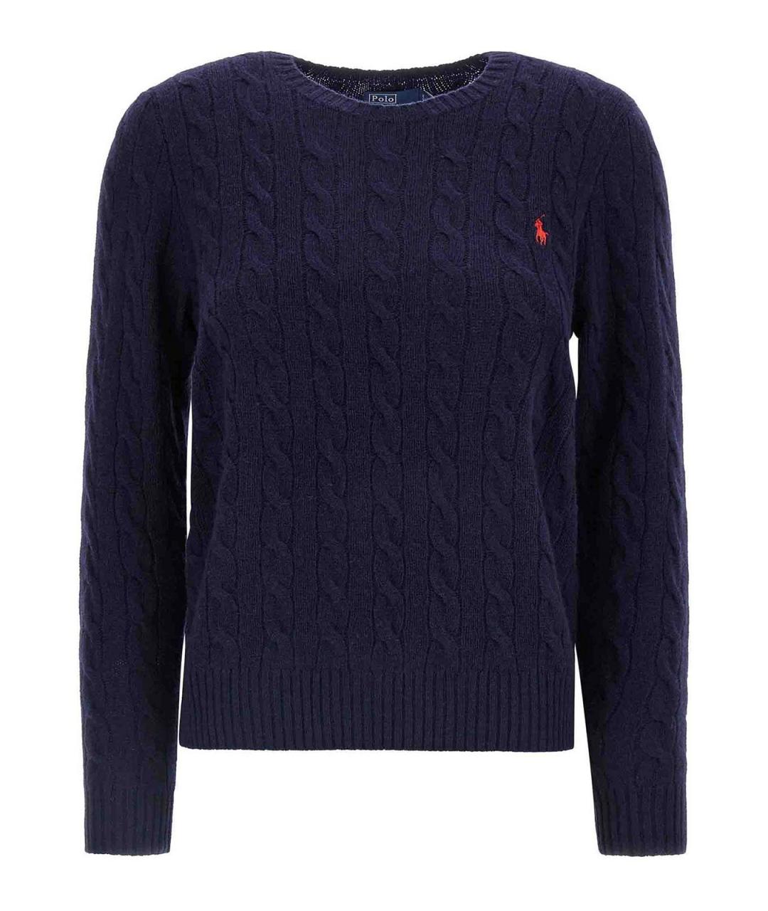 POLO RALPH LAUREN Темно-синий шерстяной джемпер / свитер, фото 1