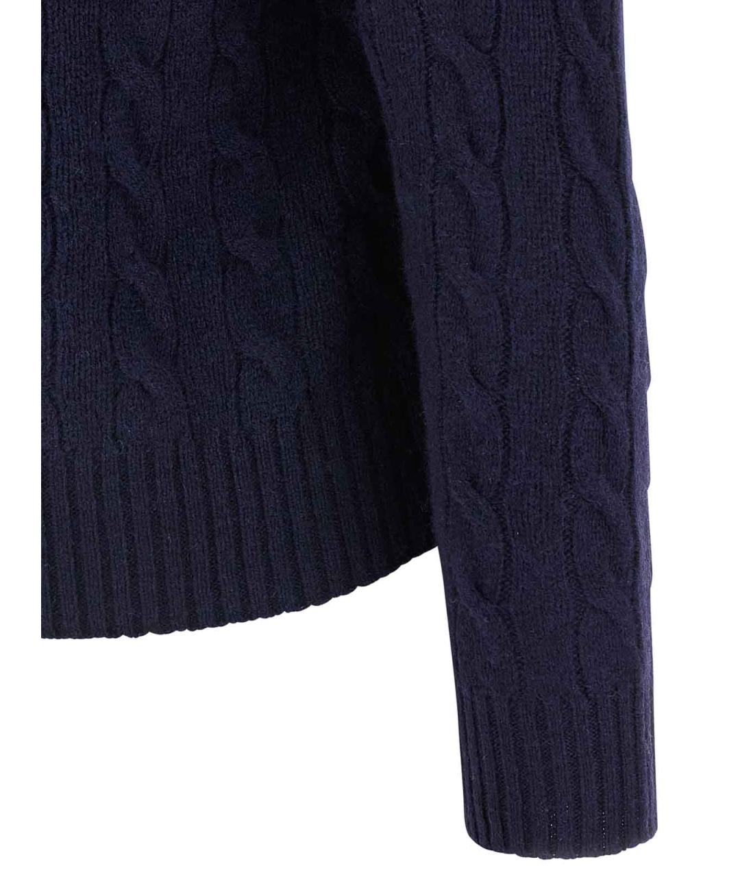 POLO RALPH LAUREN Темно-синий шерстяной джемпер / свитер, фото 4
