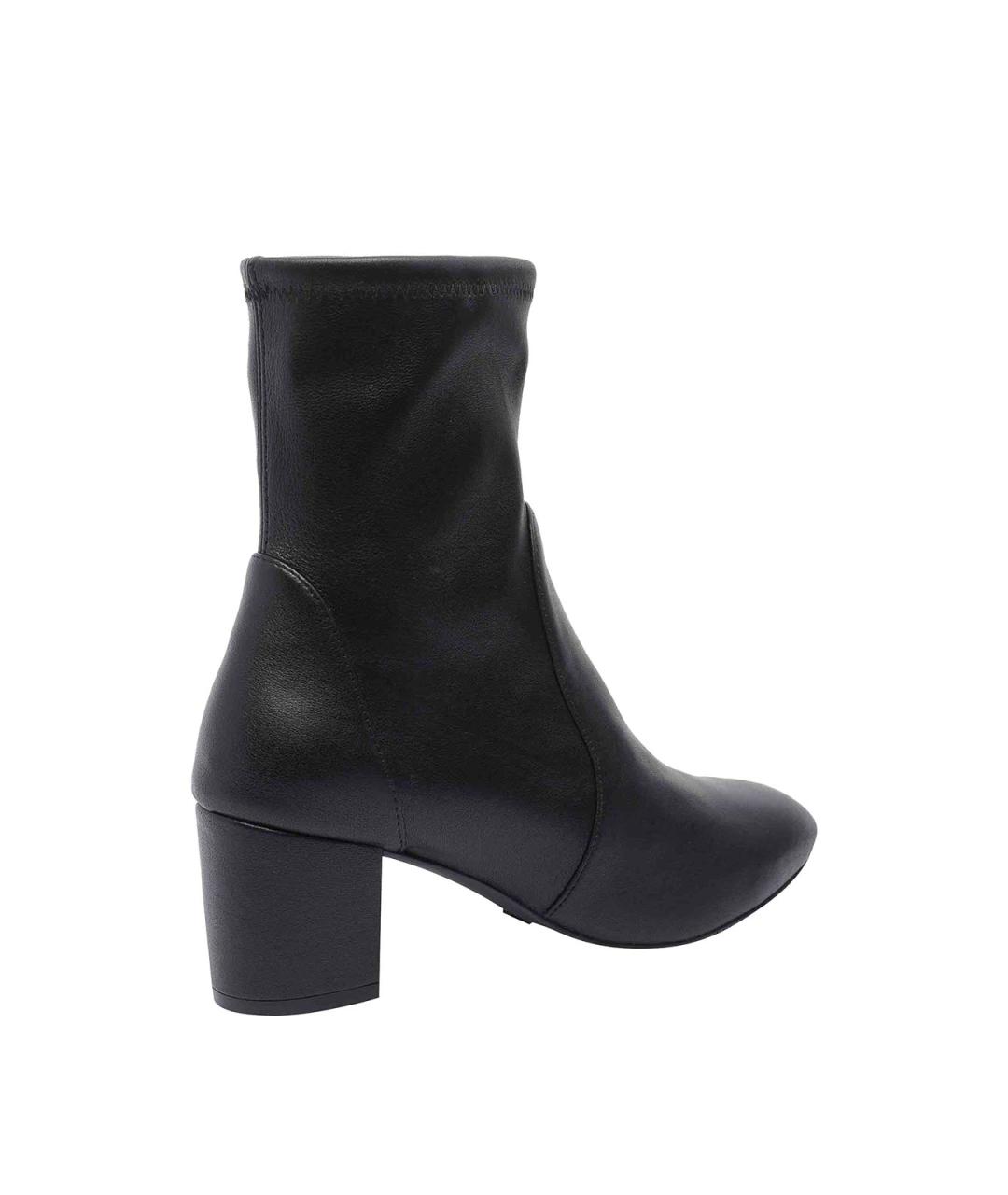 STUART WEITZMAN Черные кожаные ботильоны, фото 3