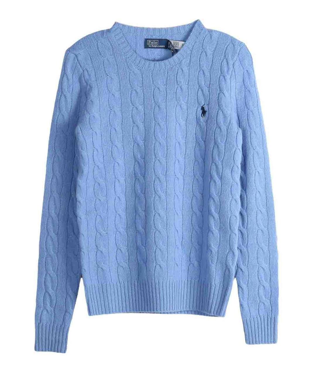 POLO RALPH LAUREN Голубой шерстяной джемпер / свитер, фото 1