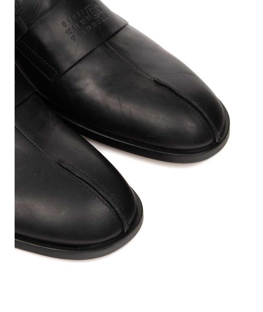 MM6 MAISON MARGIELA Черные кожаные лоферы, фото 4