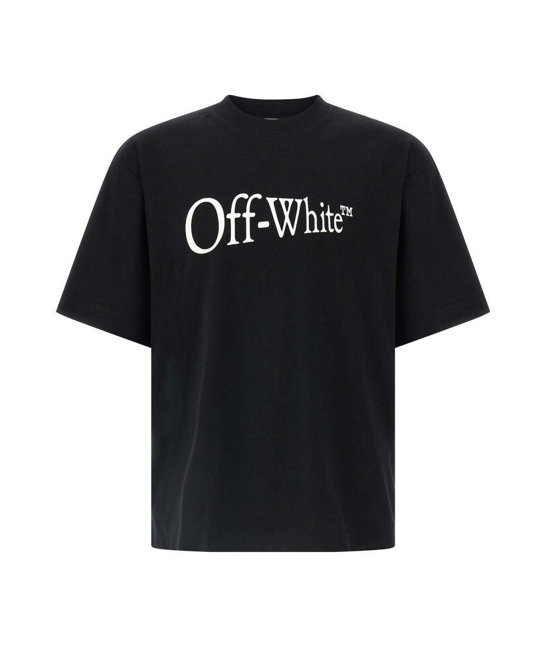 OFF-WHITE Черная хлопковая футболка, фото 1