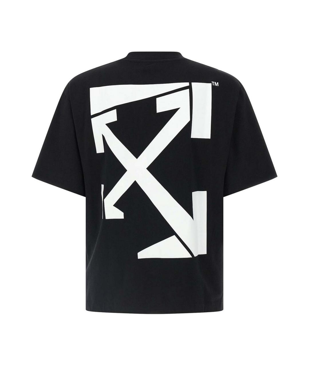 OFF-WHITE Черная хлопковая футболка, фото 2