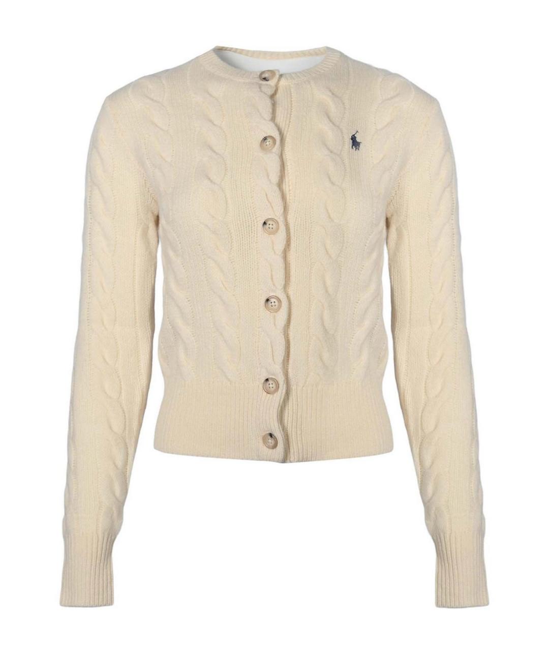 POLO RALPH LAUREN Белый шерстяной кардиган, фото 1