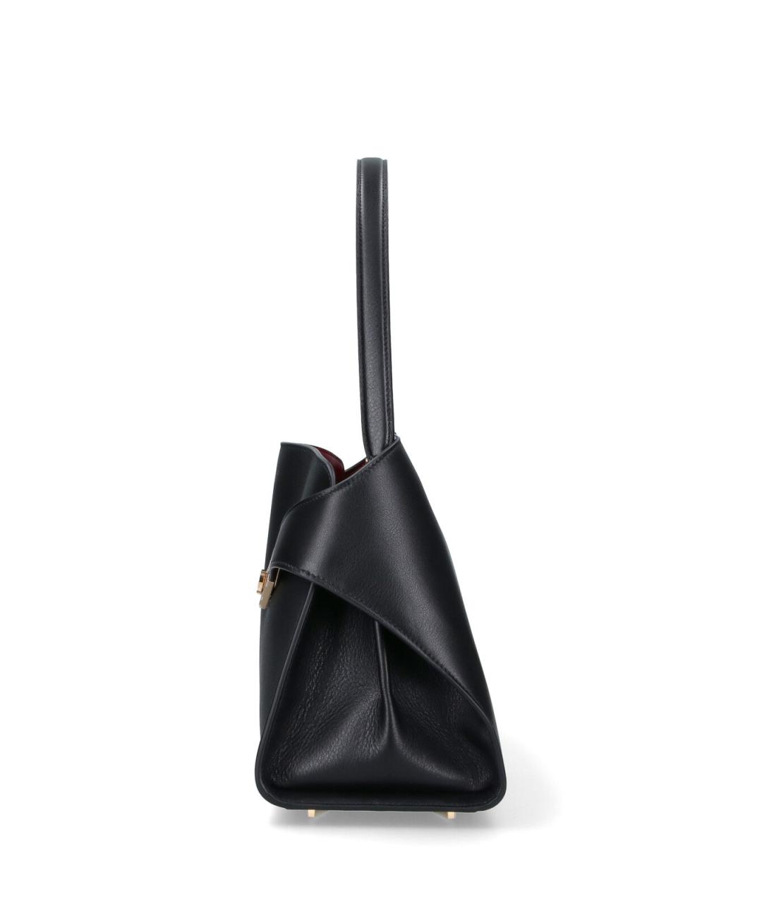 FERRAGAMO Черная кожаная сумка тоут, фото 5
