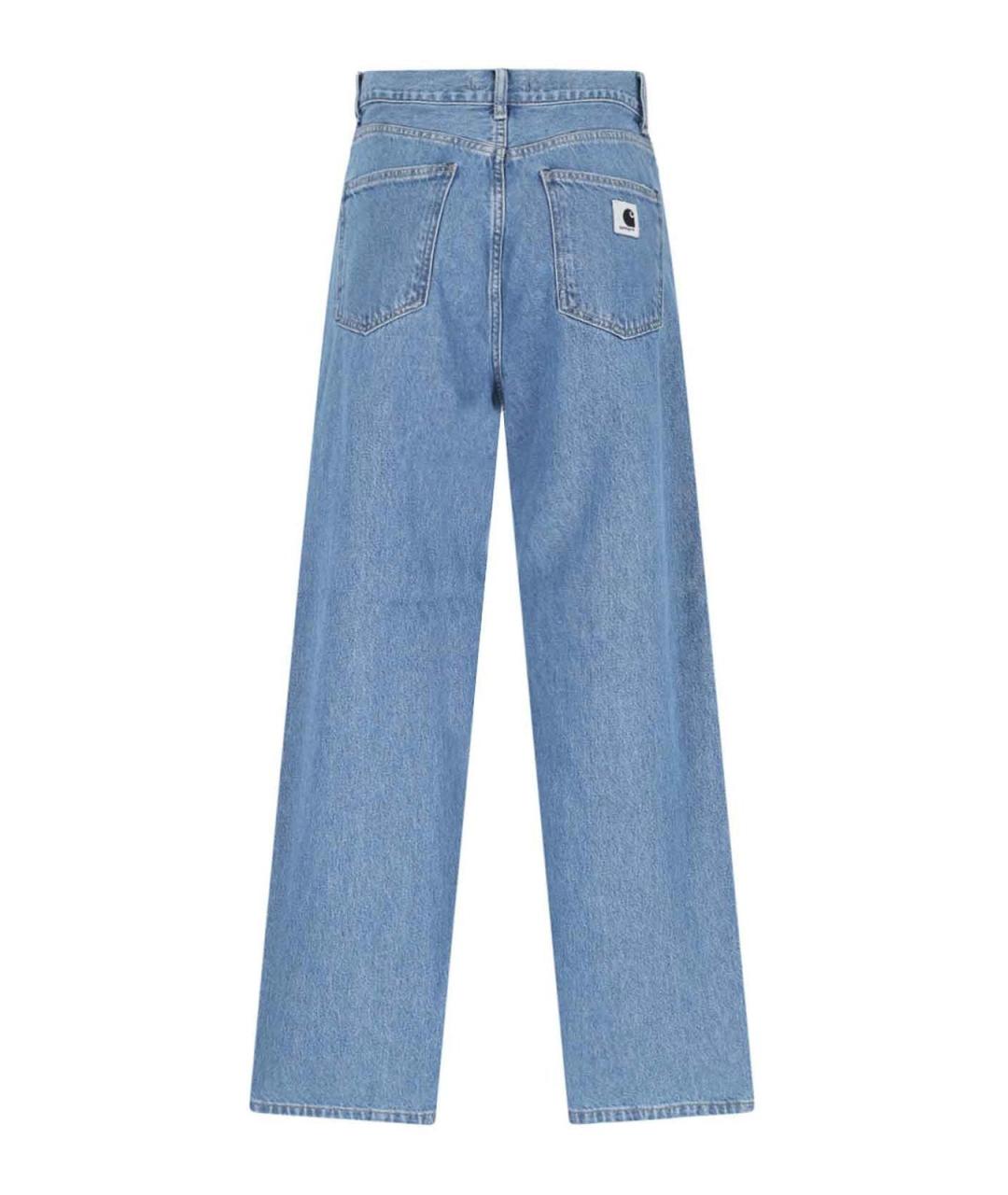 CARHARTT Синие хлопковые прямые джинсы, фото 2