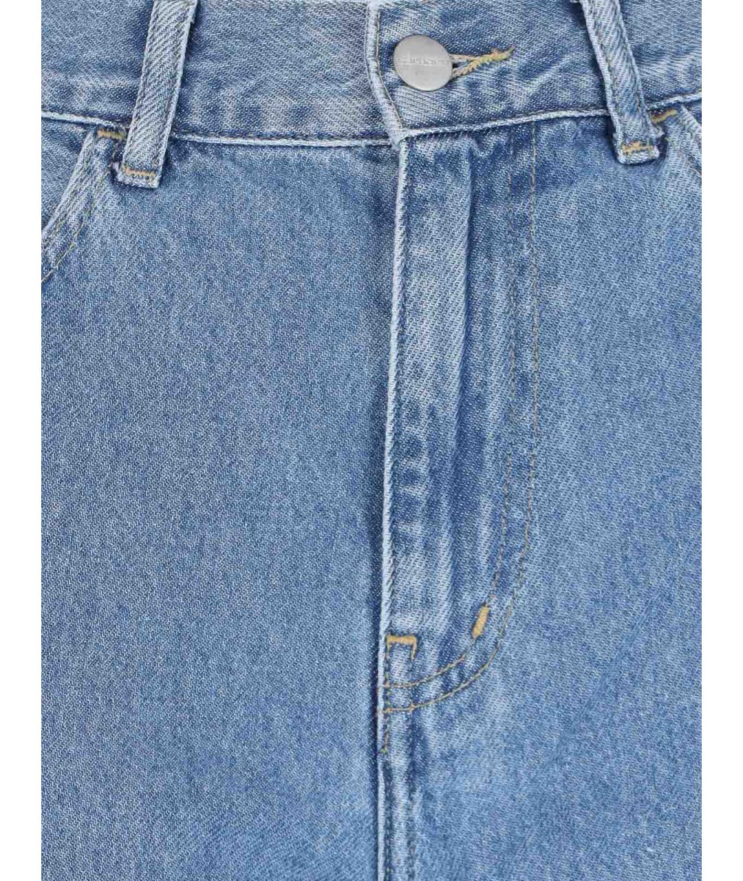 CARHARTT Синие хлопковые прямые джинсы, фото 5