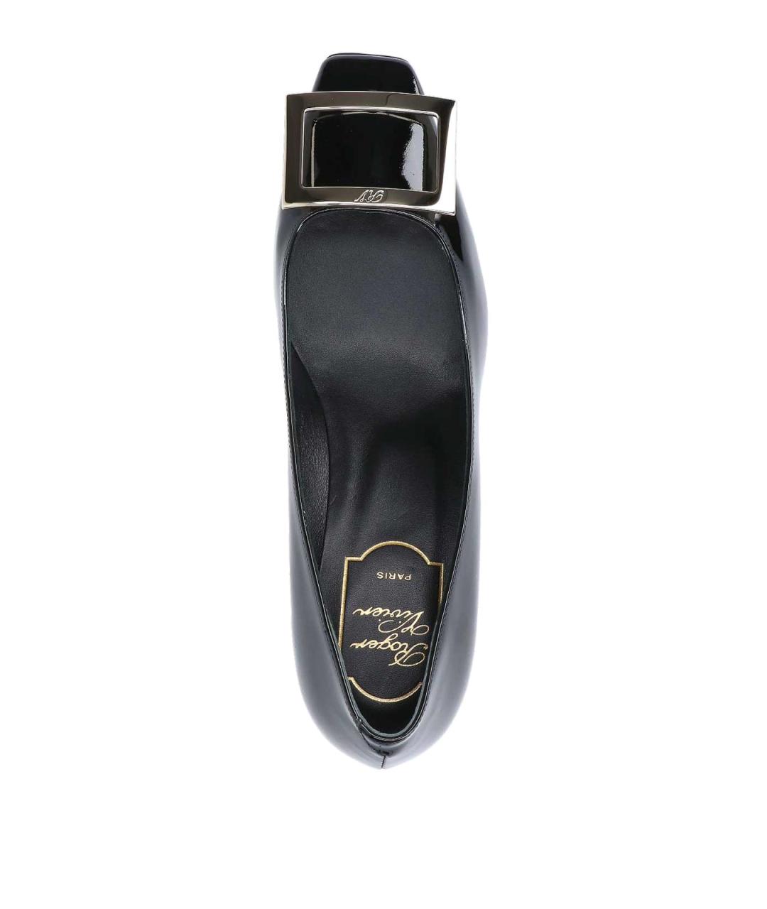 ROGER VIVIER Черные кожаные туфли, фото 5
