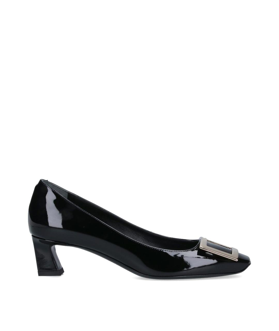 ROGER VIVIER Черные кожаные туфли, фото 1
