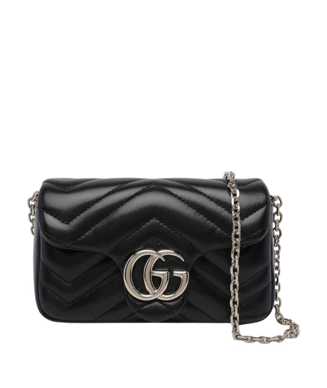 GUCCI Черная кожаная сумка через плечо, фото 1