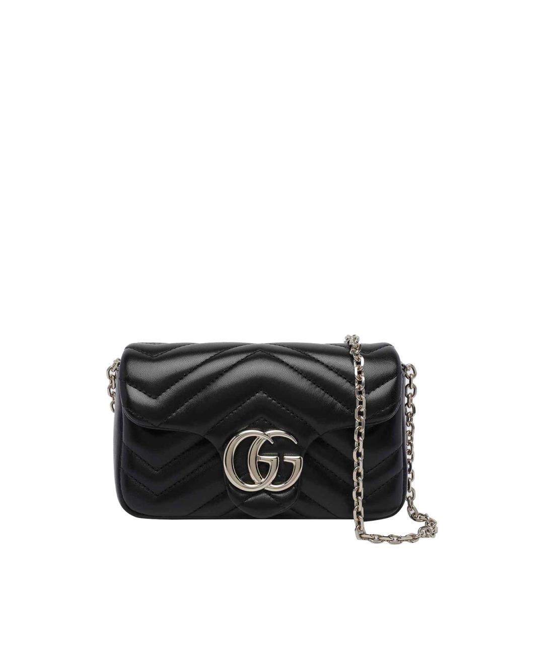 GUCCI Черная кожаная сумка через плечо, фото 5