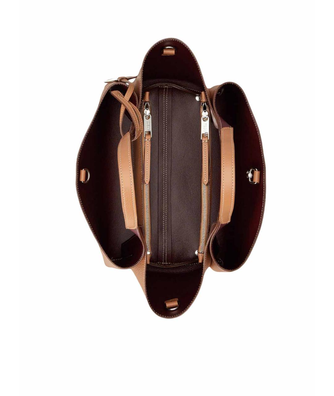 TOD'S Коричневая кожаная сумка тоут, фото 3