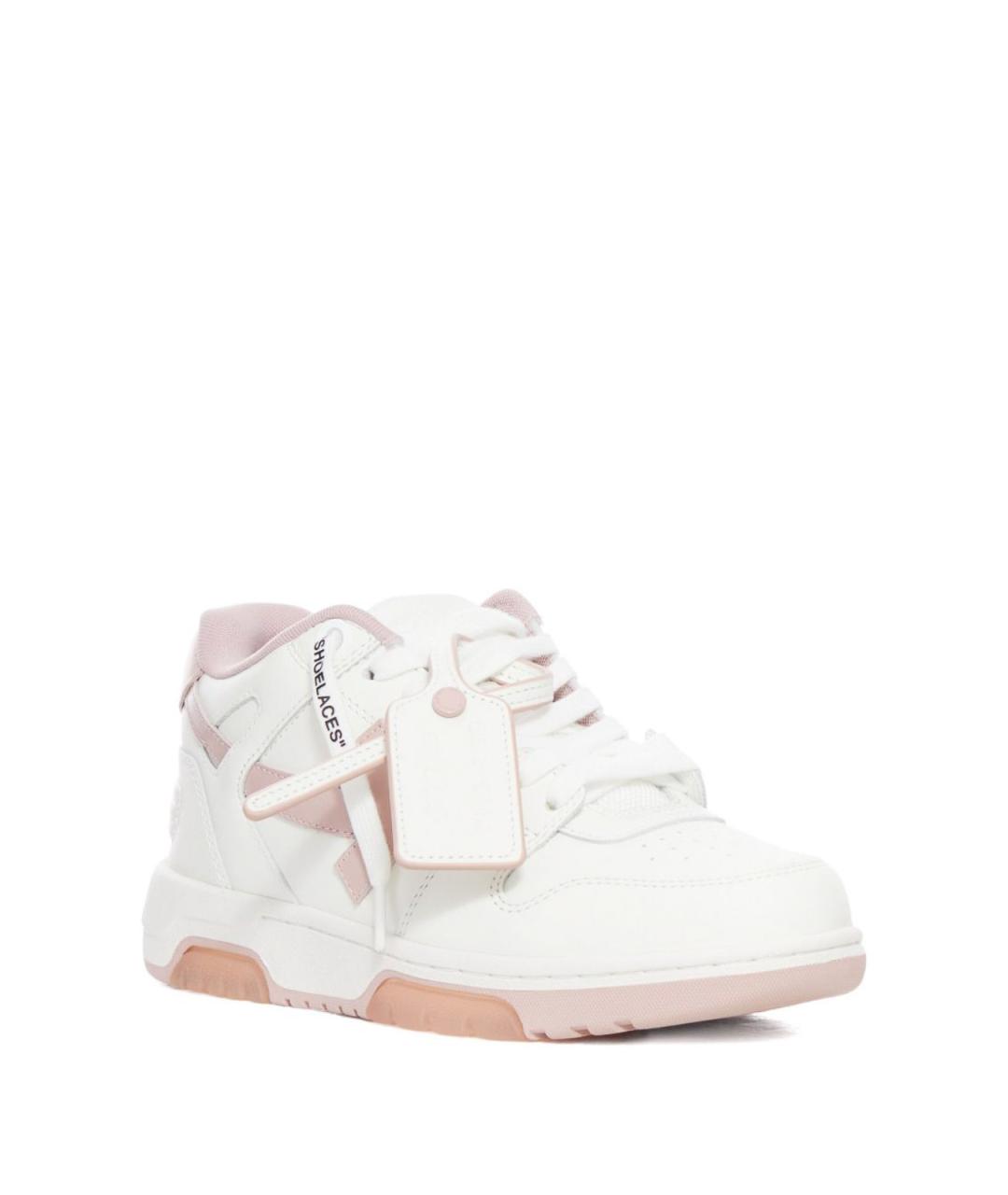 OFF-WHITE Белые кожаные кроссовки, фото 3