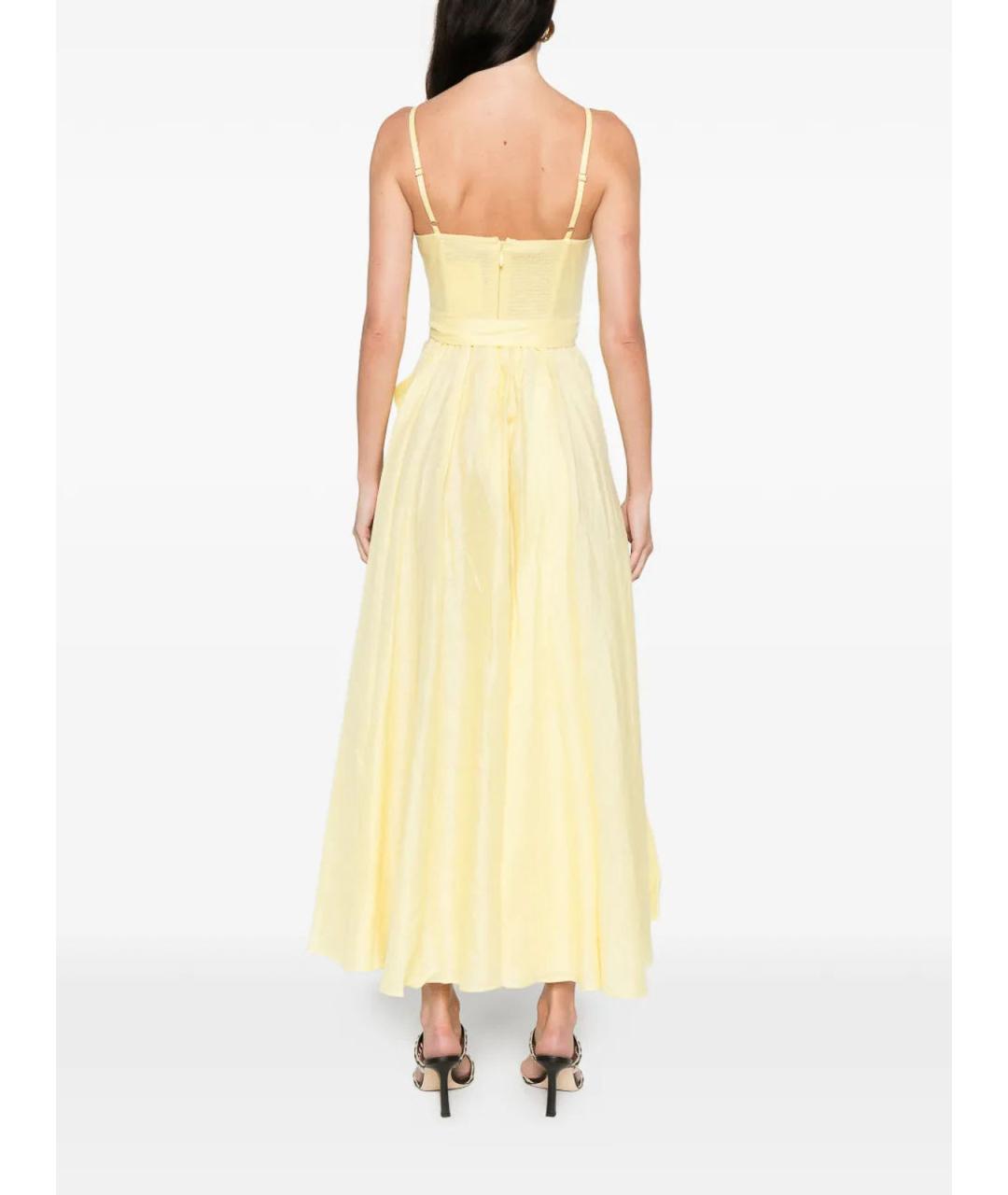 ZIMMERMANN Желтое льняное повседневное платье, фото 4