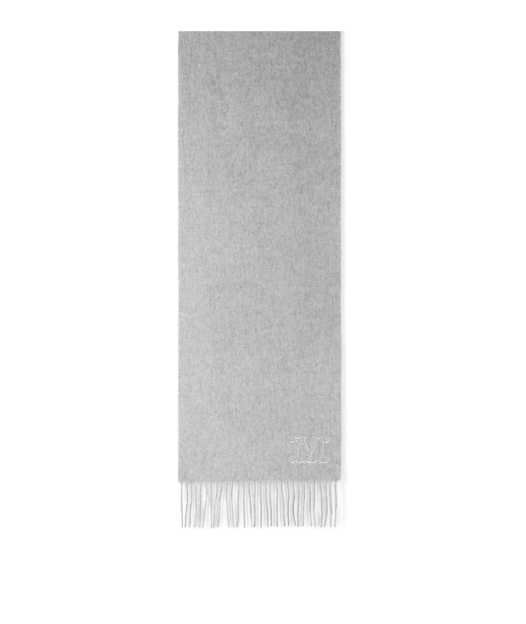 MAX MARA Серый шарф, фото 1