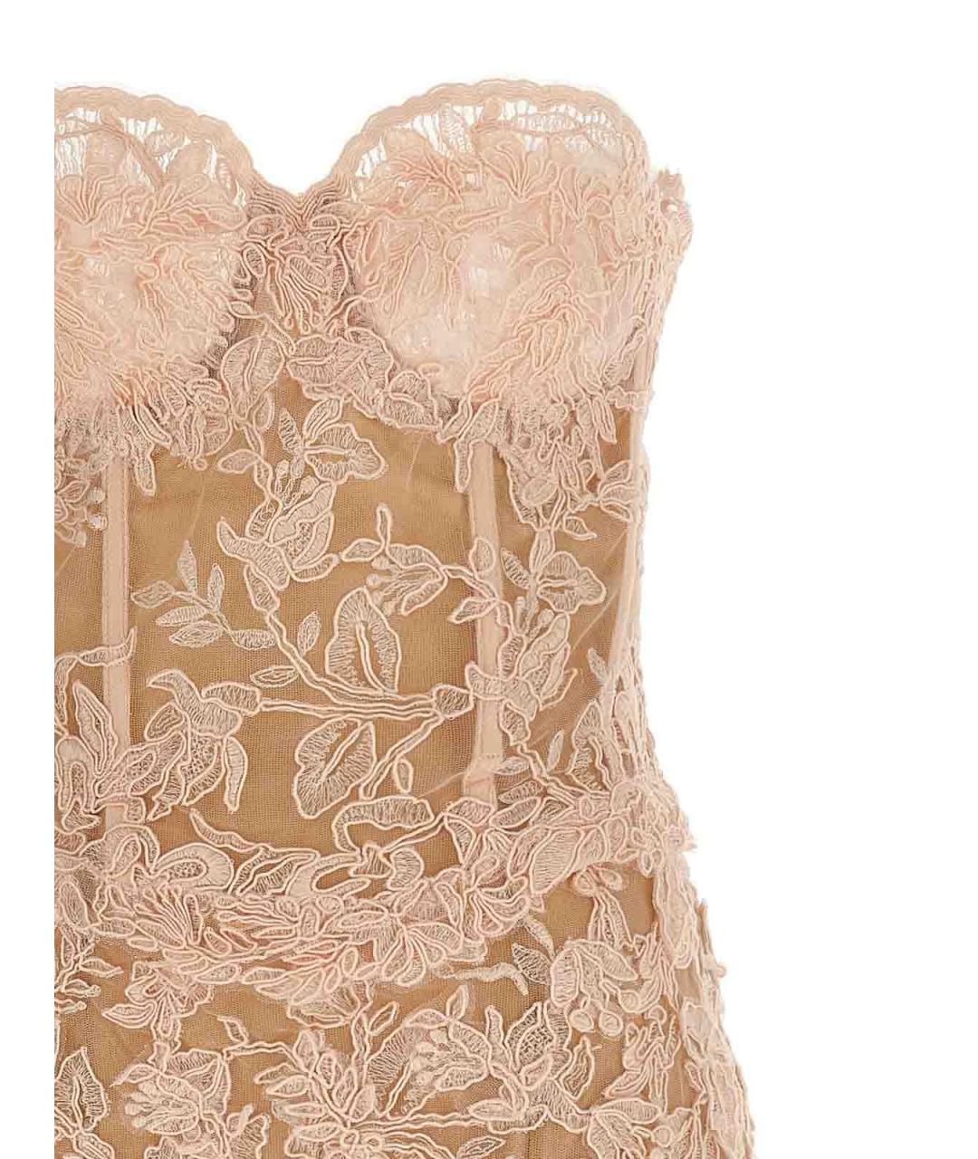 ERMANNO SCERVINO Розовое кружевное вечернее платье, фото 3