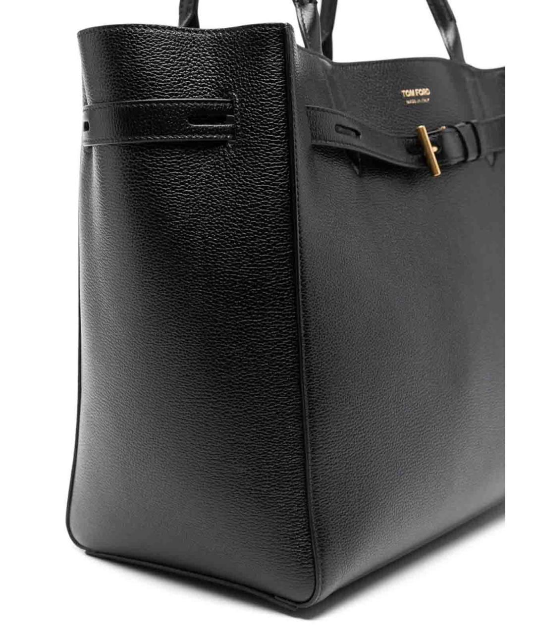 TOM FORD Черная кожаная сумка тоут, фото 5