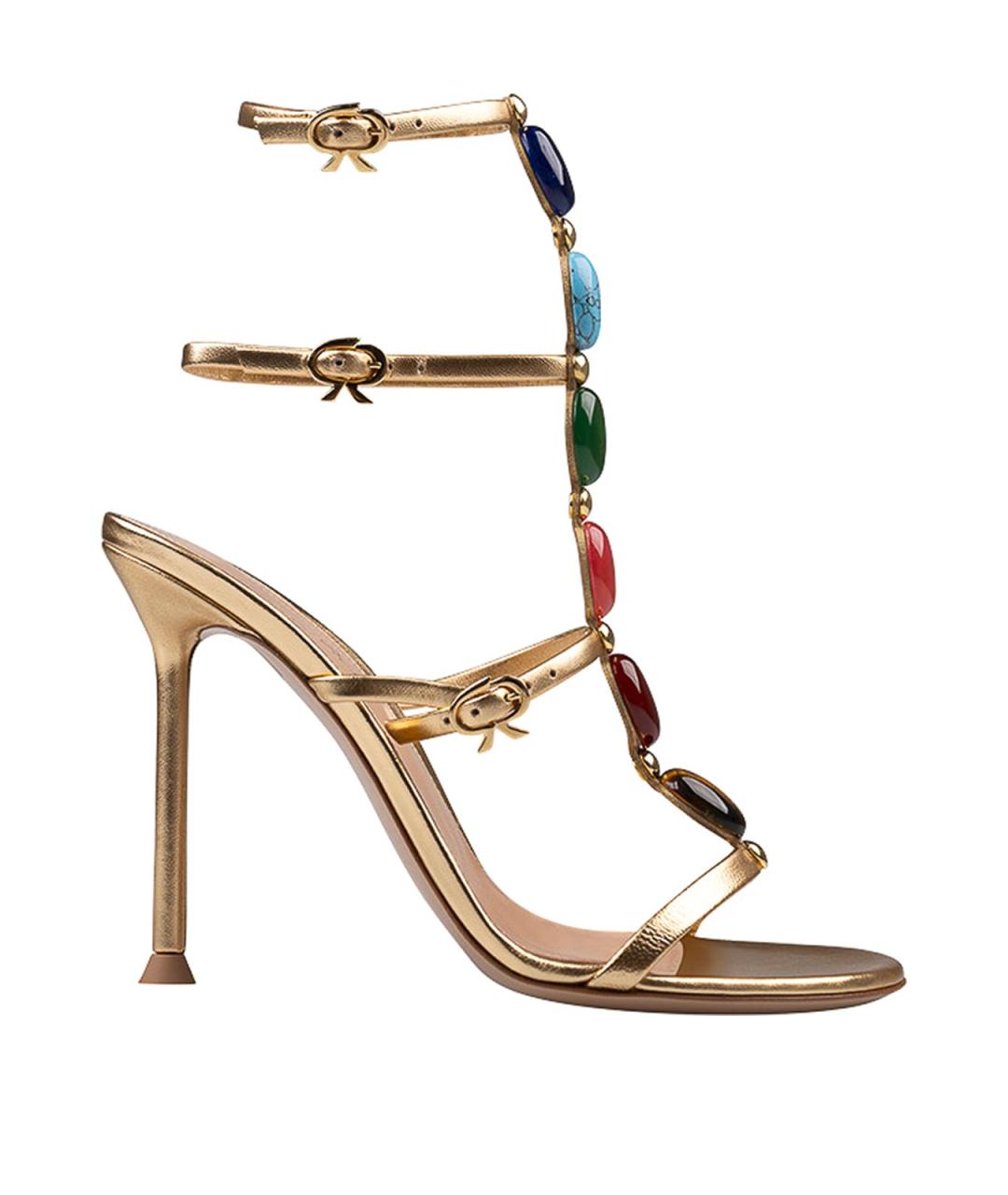 GIANVITO ROSSI Мульти кожаные босоножки, фото 1