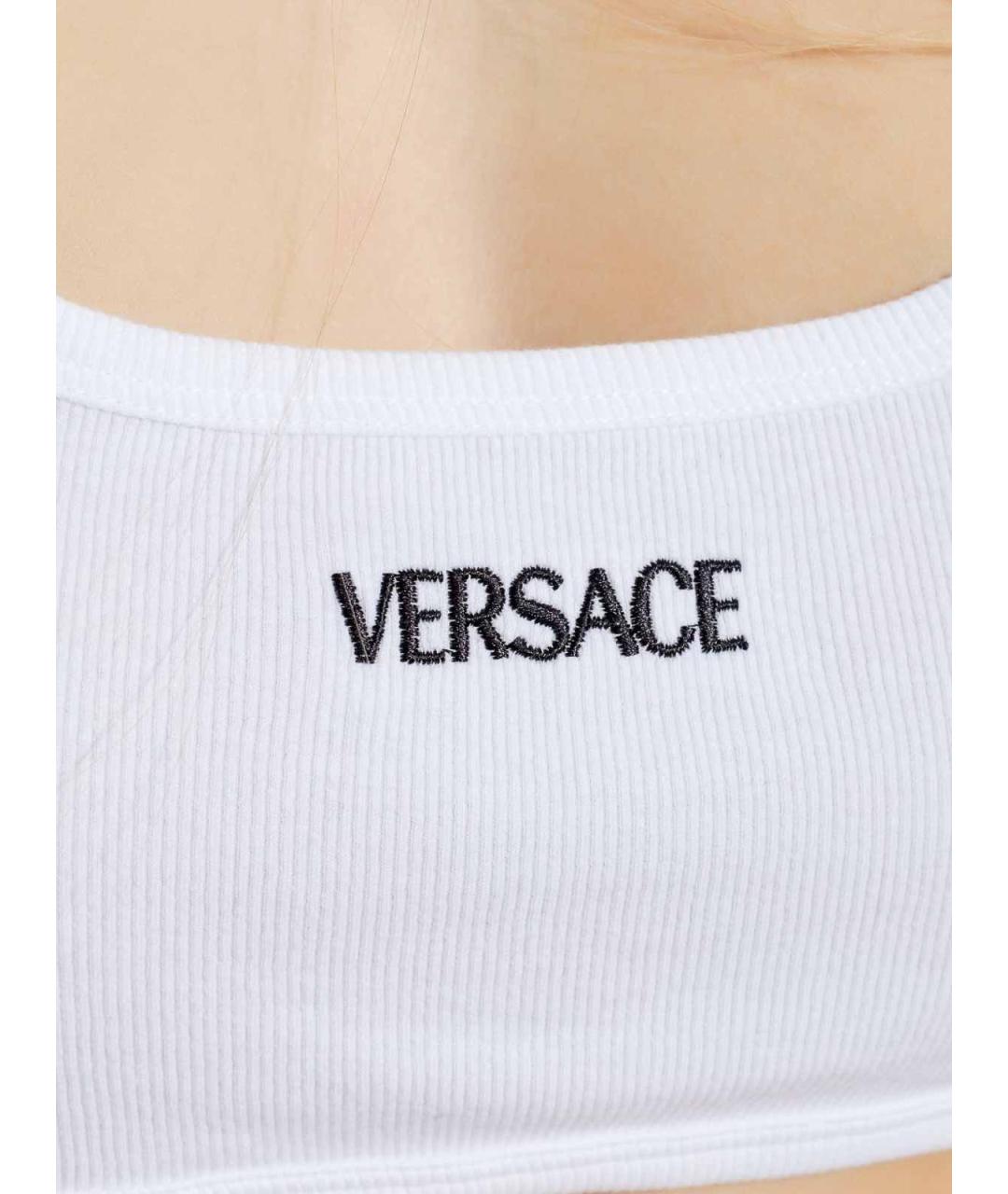 VERSACE Белая хлопковая майка, фото 4