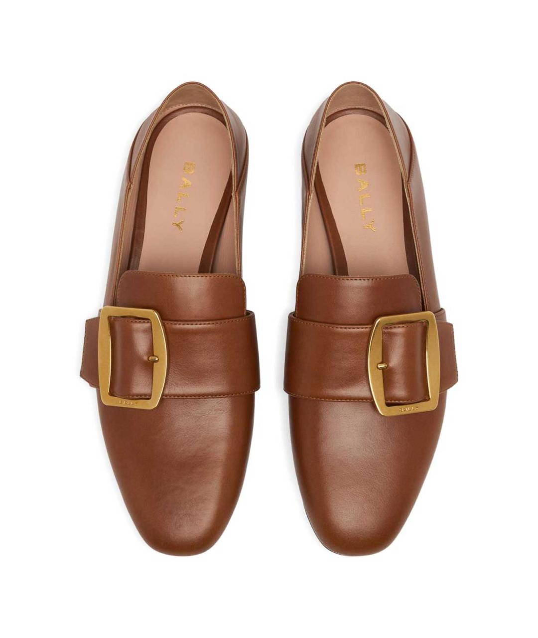 BALLY Коричневые кожаные лоферы, фото 6