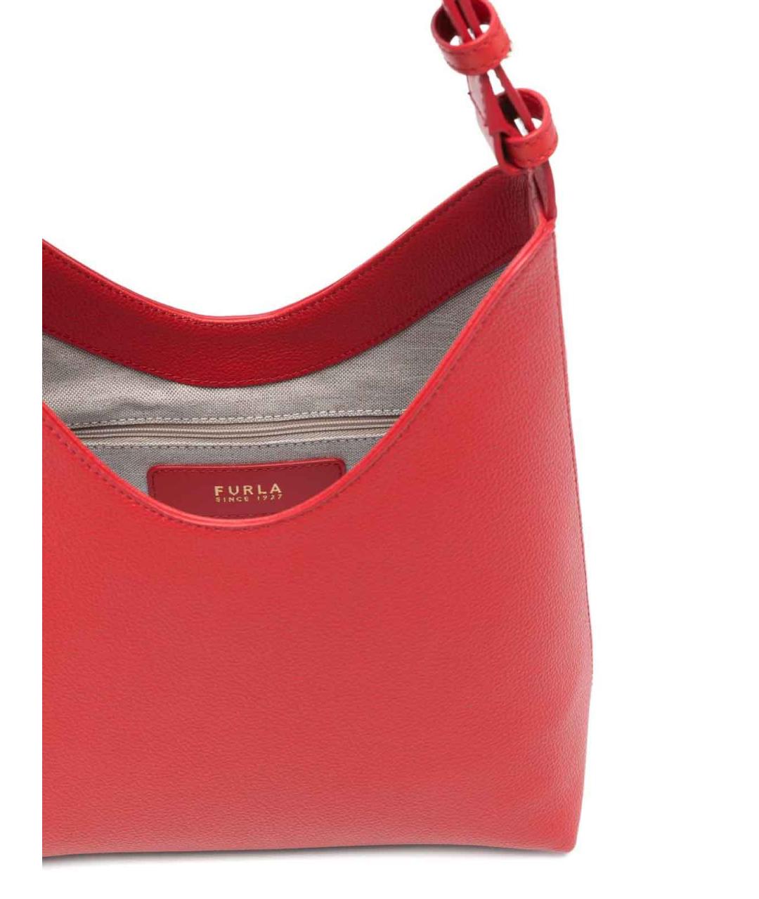 FURLA Красная кожаная сумка тоут, фото 4