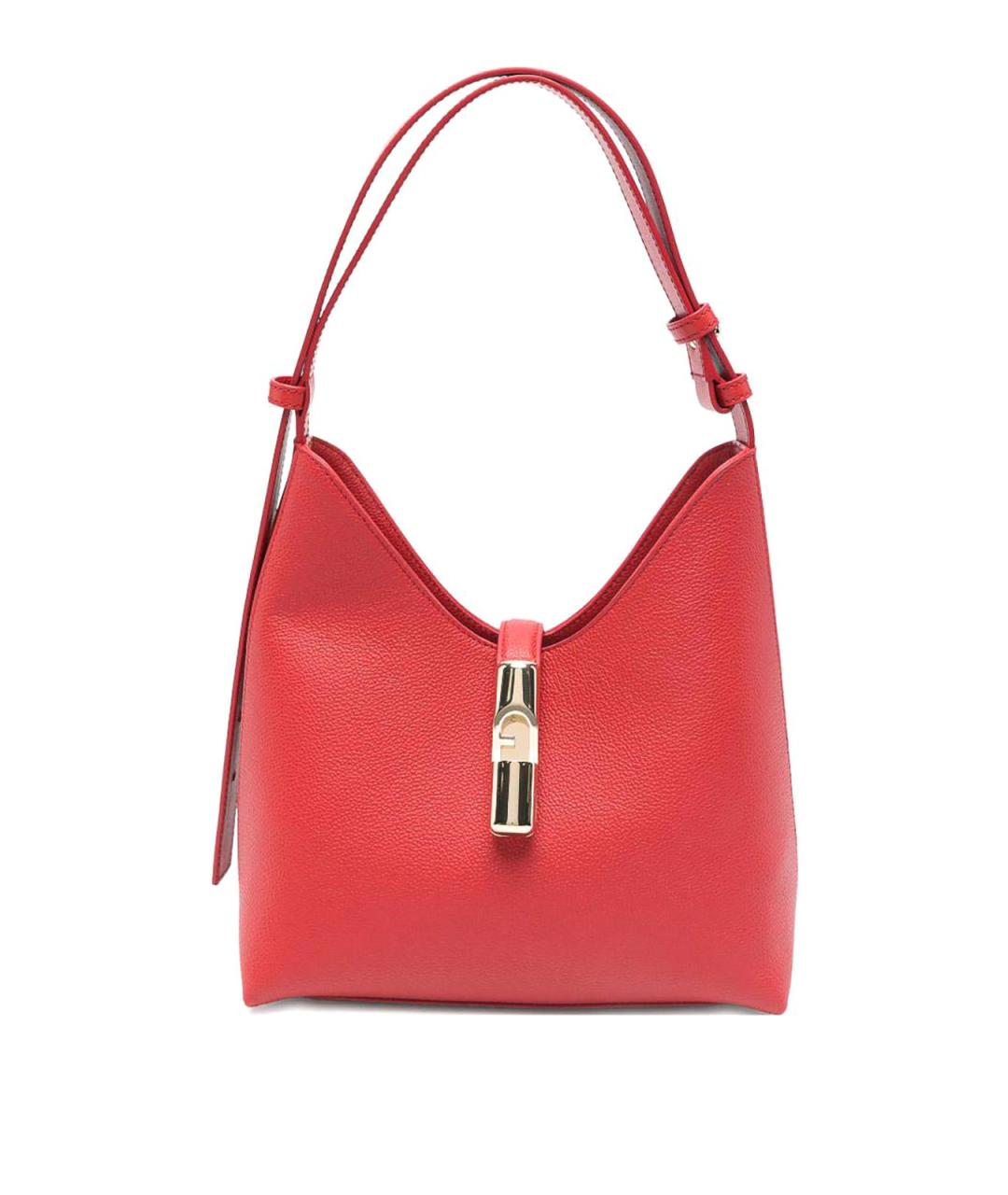FURLA Красная кожаная сумка тоут, фото 1