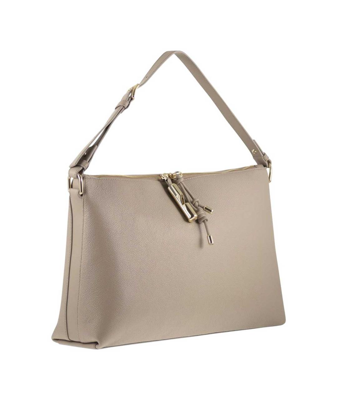 FURLA Бежевая кожаная сумка через плечо, фото 2