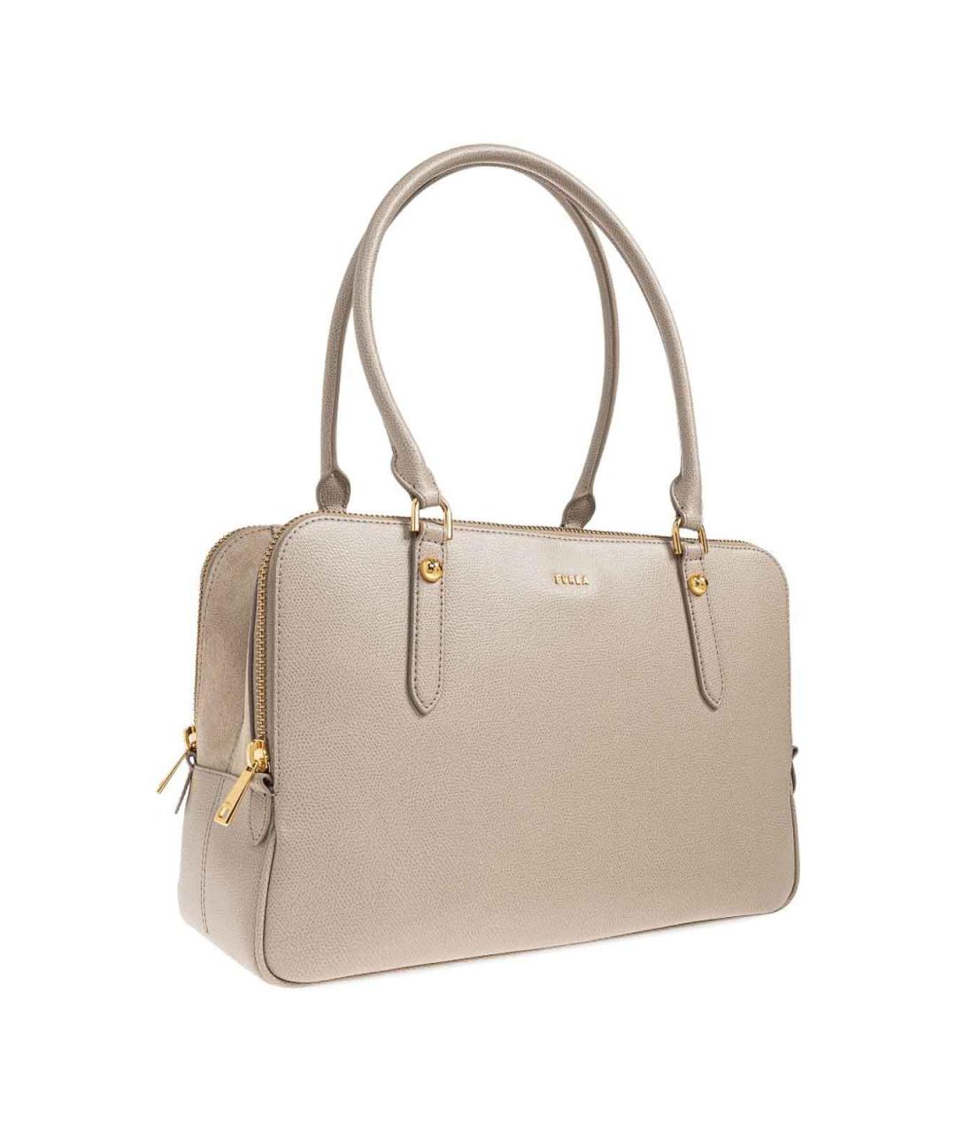 FURLA Бежевая кожаная сумка тоут, фото 2