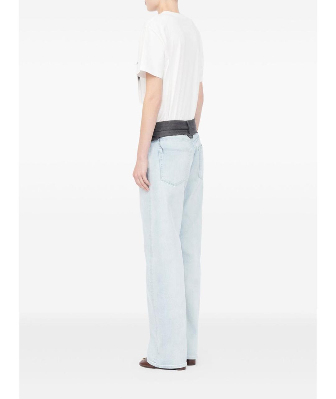 MM6 MAISON MARGIELA Голубые хлопковые прямые джинсы, фото 5