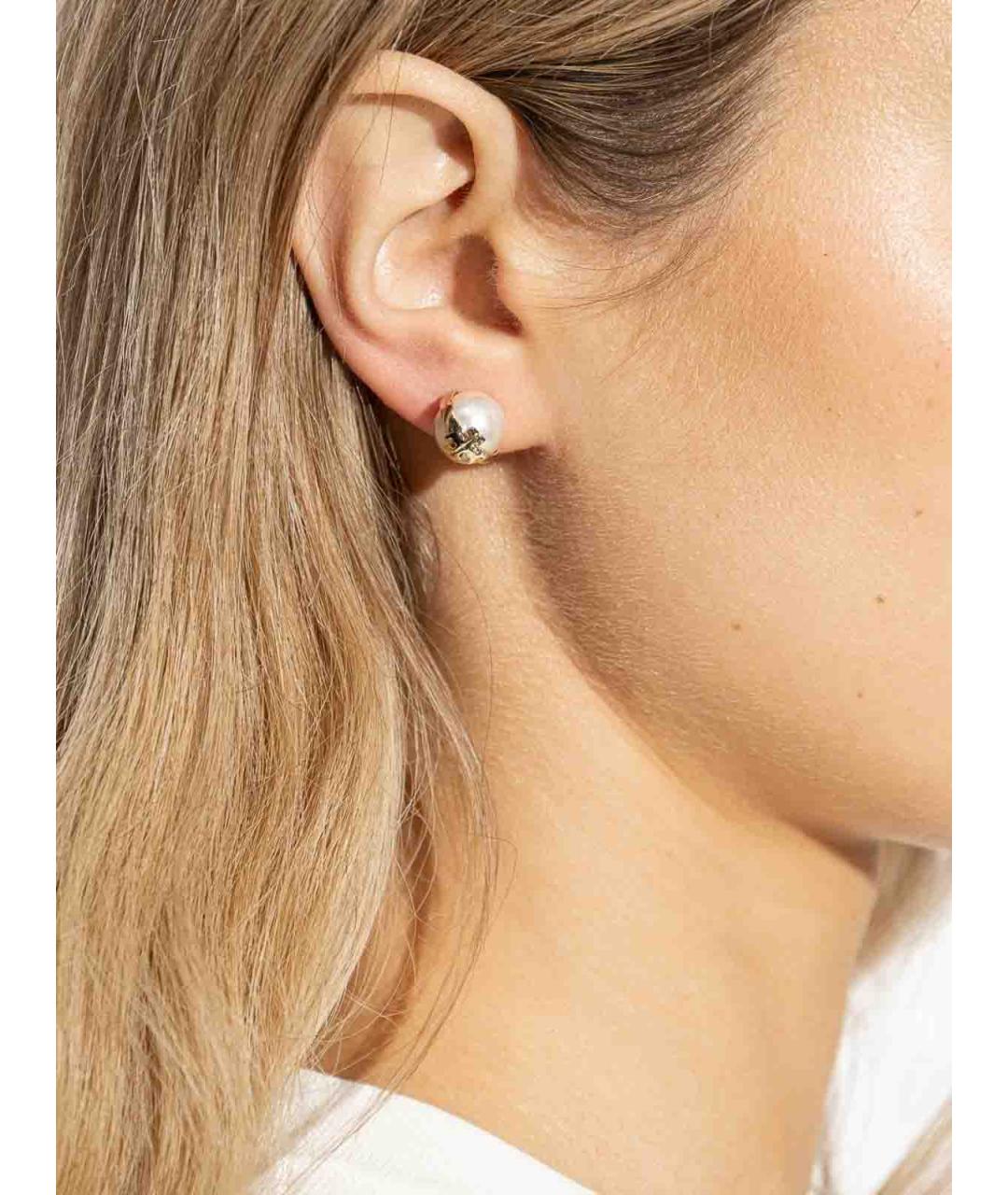 TORY BURCH Черные металлические серьги, фото 2