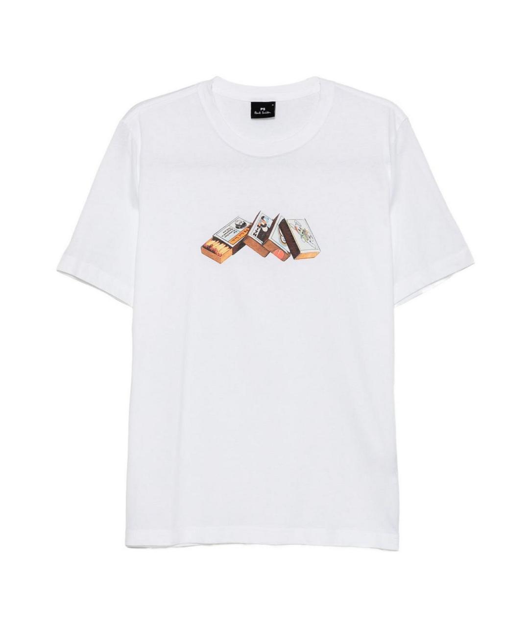 PAUL SMITH Белая хлопковая футболка, фото 1