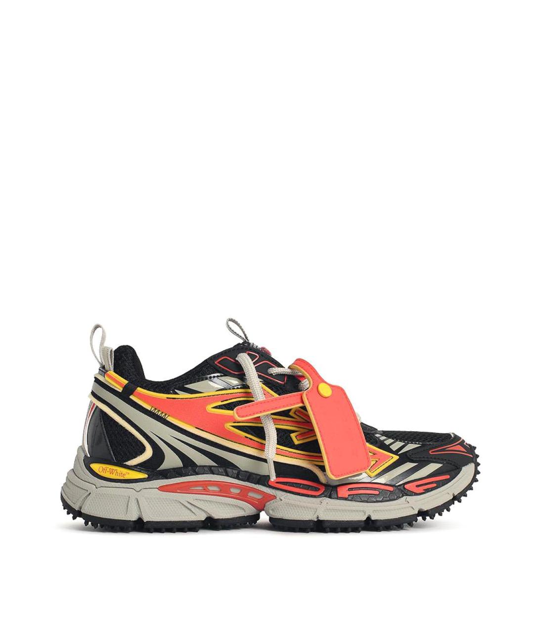 OFF-WHITE Черные резиновые низкие кроссовки / кеды, фото 1
