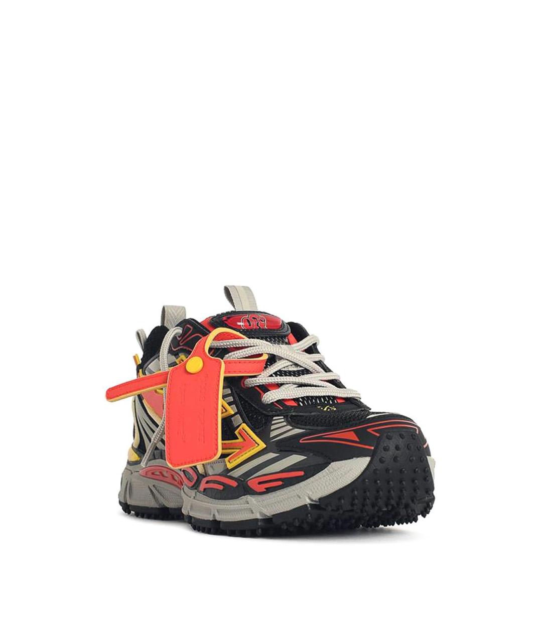 OFF-WHITE Черные резиновые низкие кроссовки / кеды, фото 2