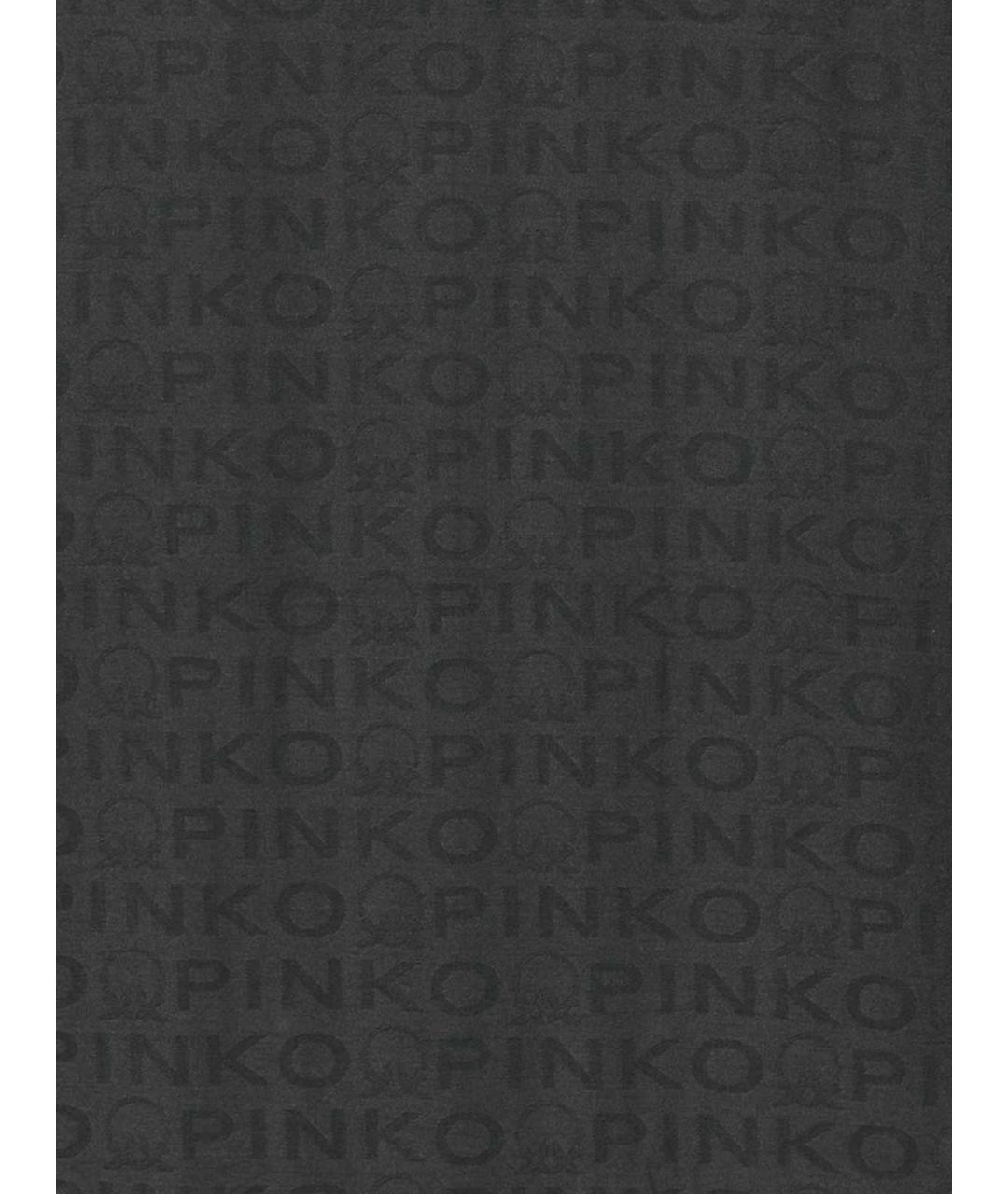 PINKO Черный шелковый шарф, фото 3