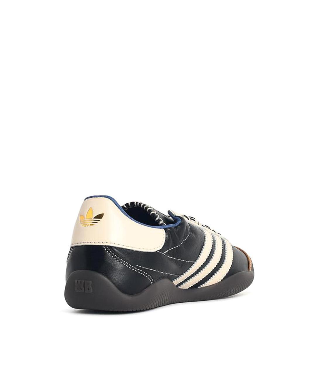 ADIDAS Черные кожаные низкие кроссовки / кеды, фото 3