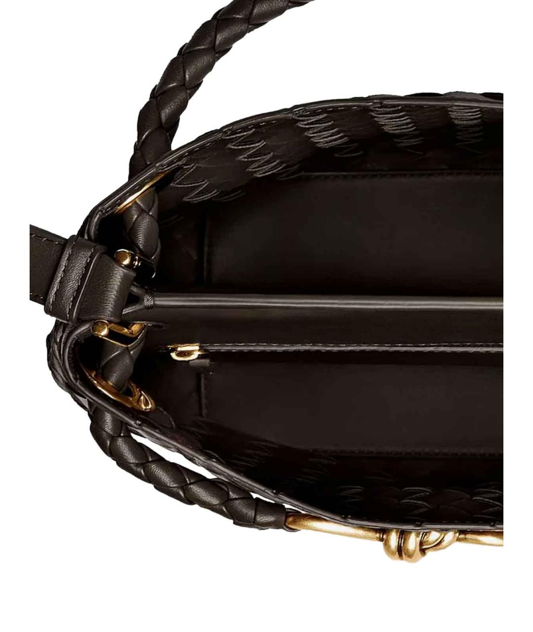 BOTTEGA VENETA Коричневая кожаная сумка через плечо, фото 2